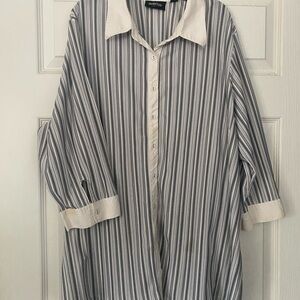 Striped Button-Up Blouse